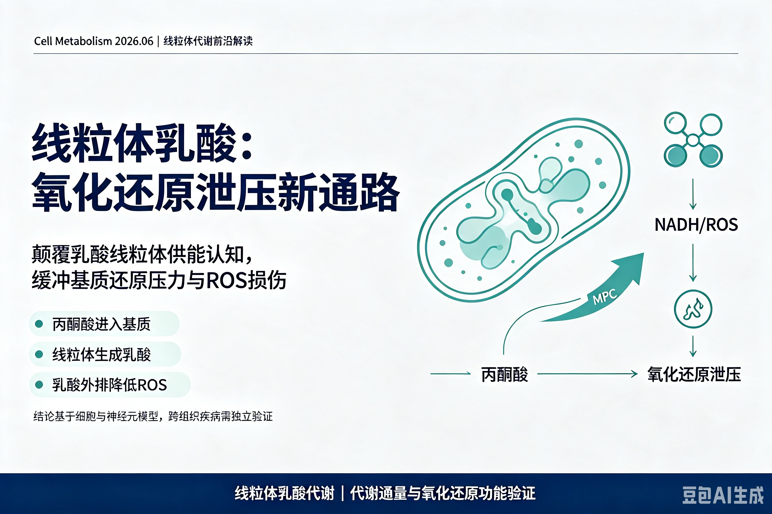 乳酸不是只给线粒体&ldquo;供能&rdquo;：Cell Metabolism发现一条氧化还原泄压通道