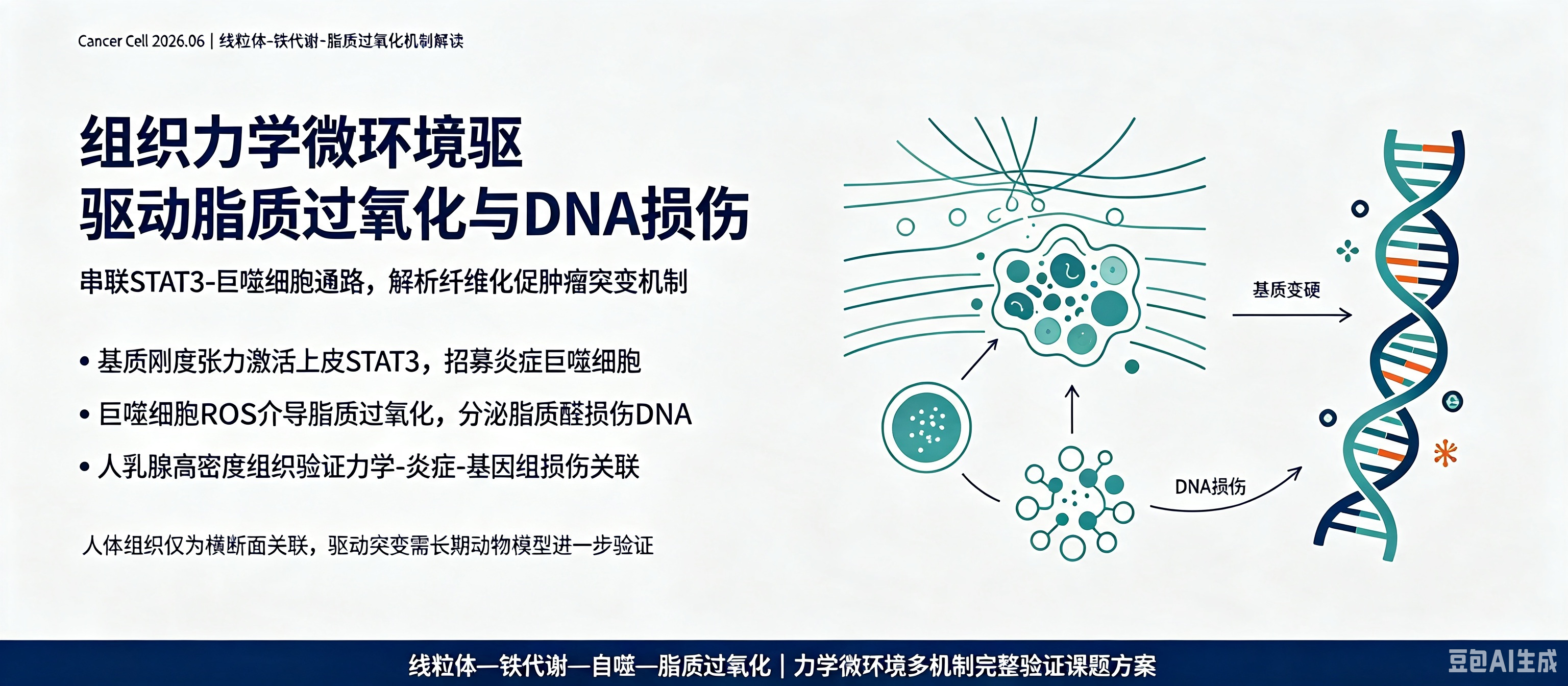 组织变硬为何会增加DNA损伤？Cancer Cell串起STAT3&mdash;巨噬细胞&mdash;脂质过氧化