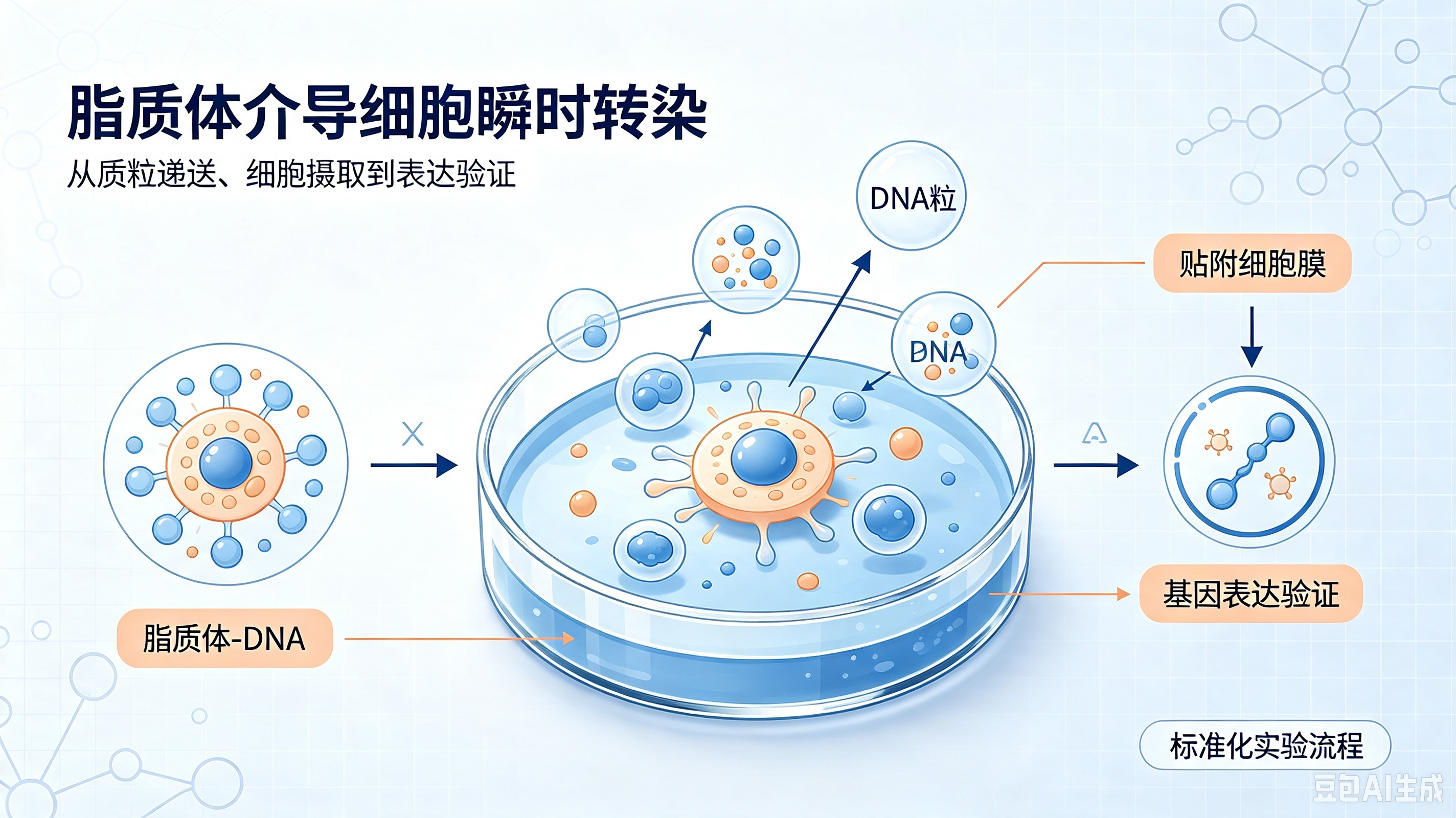 脂质体介导细胞瞬时转染完整流程